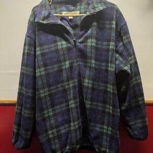 London Fog Plaid Fleece Jacket